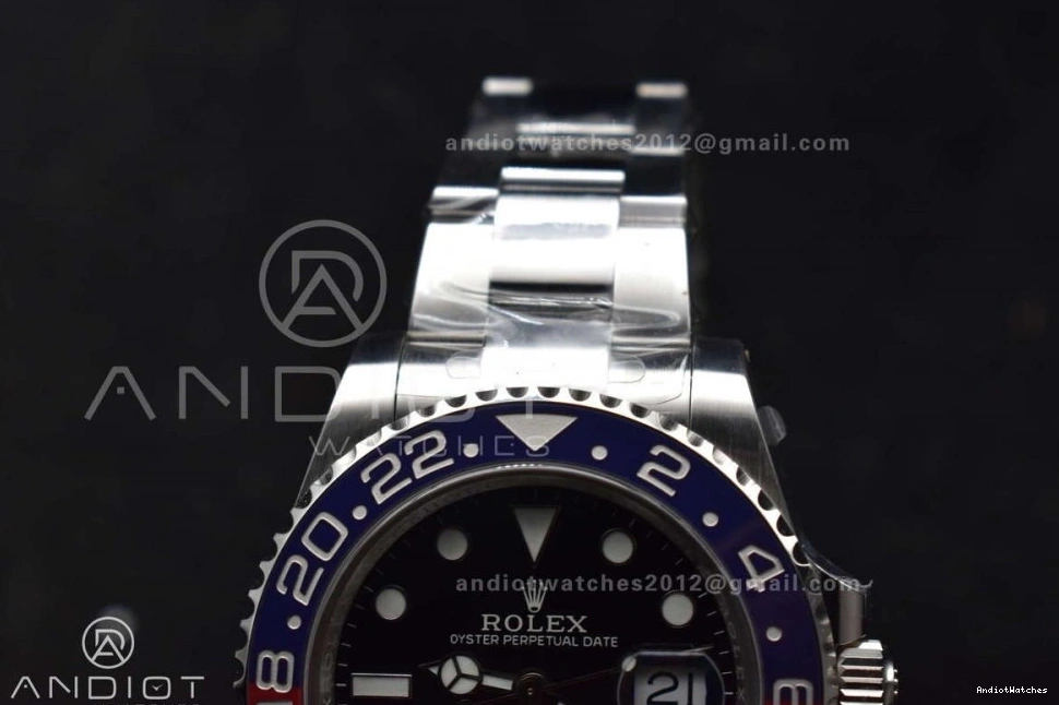 Factory VR3285 Gold Best 1:1 Weight Blue Edition Master GMT Gain 126719 Bracelet 866 BLRO CHS Dial RelaxedFit Oyster II on 0518